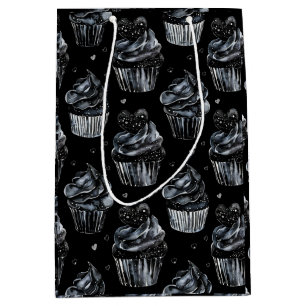 Gotische Niedliche Spuk Cupcakes mit Herz Mittlere Geschenktüte