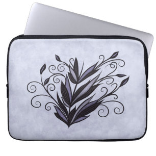 Gotische Pflanze Blumenwirbel blühte Naturliebhabe Laptopschutzhülle