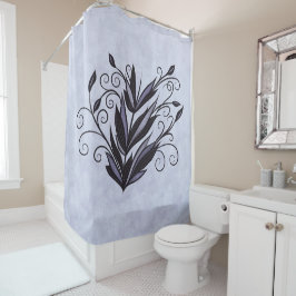 Gotische Pflanze Kunst - Lila Blumenwirt Duschvorhang