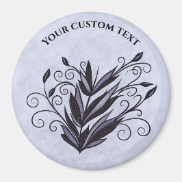 Gotische Pflanze Kunst - Lila Blumenwirt Magnet