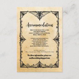 Gotische Rahmen rustikale Unterkunft Hochzeitskart Begleitkarte