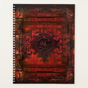 Gotische Renaissance Rote Imitate Leather Ancient Planer