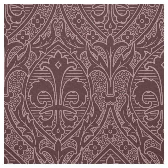Gotische Revival Fleur de Lys - Wein Stoff (Muster)