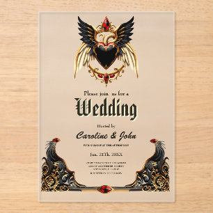 Gotische Romantik, im Schatten der Liebe Acryleinladungen