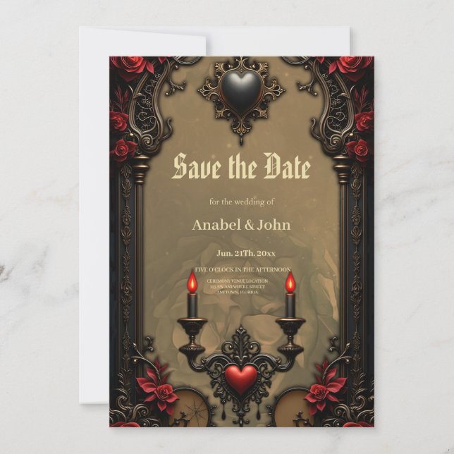 Gotische Romantik: Versteckte Leidenschaft. Save The Date (Vorderseite)