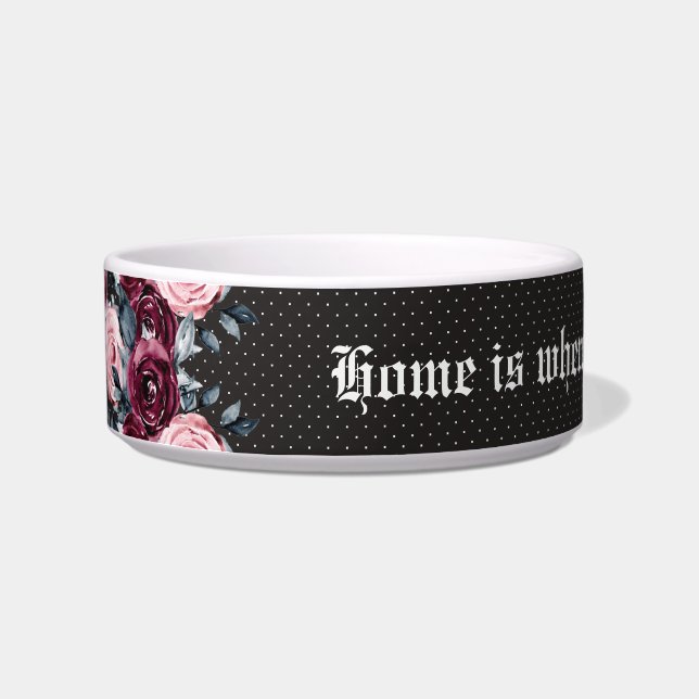 Gotische romantische Bouquet Mittelpferd Napf (Links)