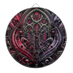 Gotische Rose-Dartboard für Spielabende Dartscheibe