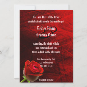 Gotische Rose Hochzeit Einladung