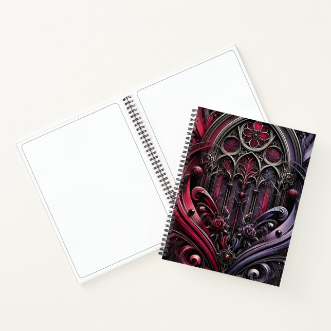 Gotische Rose Kathedrale Spiral Notebook Notizbuch (Innenseite)