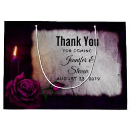 Gotische Rose, Kerze und Parchment-Hochzeit Große Geschenktüte