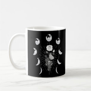 Gotische Rose Mondphasen Witchy Crescent Kaffeetasse