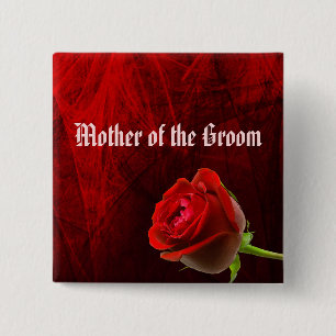 Gotische Rose Mutter der Groom-Taste Button