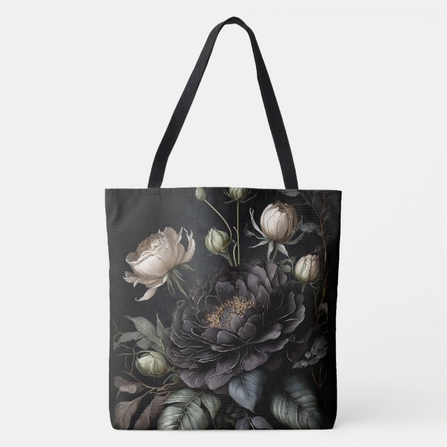 Gotische Rose Schwarze Blume (Vorderseite)
