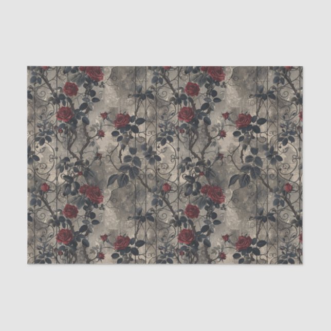Gotische Rose Seidenpapier (Vorderseite)