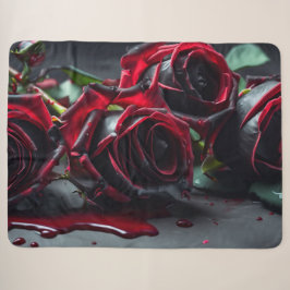 Gotische Rose Sherpadecke