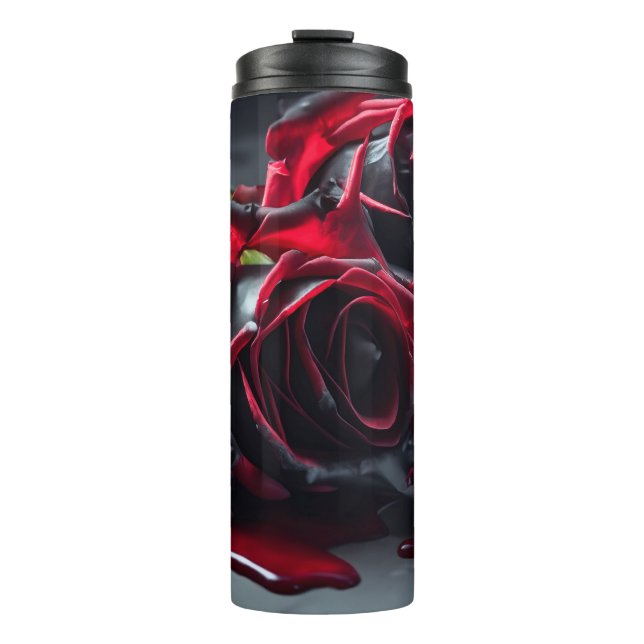 Gotische Rose Thermosbecher (Vorderseite)