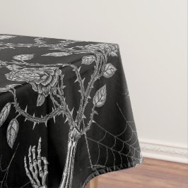 Gotische Rose und Knochenmuster Tischdecke