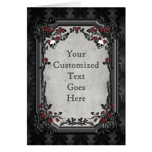 Gotische Rose und Skulls (Vorne)