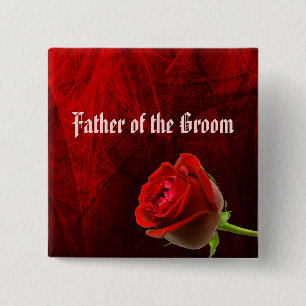 Gotische Rose Vater der Groomschaltfläche Button