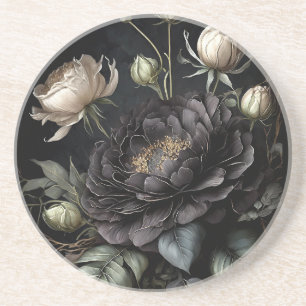 Gotische Rosenanordnung schwarze Blume Getränkeuntersetzer