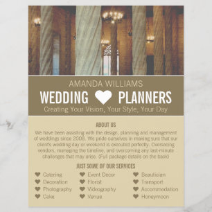 Gotische Säulen, Werbung für Hochzeitsplattformen Flyer