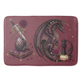 Gotische Schachmattstellung Drache Badematte