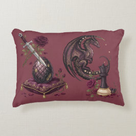 Gotische Schachmattstellung Drache Dekokissen