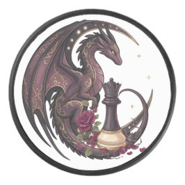 Gotische Schachmattstellung Drache Eishockey Puck