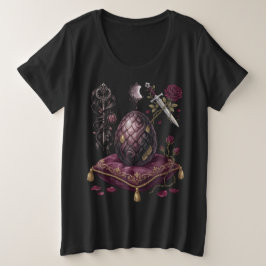 Gotische Schachmattstellung Drache Große Größe T-Shirt