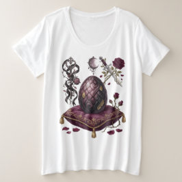 Gotische Schachmattstellung Drache Große Größe T-Shirt