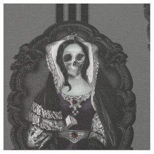 Gotische Schädel-Dame Stoff