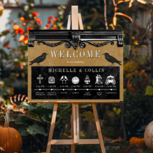 Gotische schwarze Raben & Gold Reihenfolge der Ere Poster