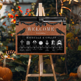 Gotische schwarze Ravens & Rostserie Poster