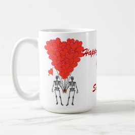 Gotische Skelette und Liebe Herzstück Valentine Tasse