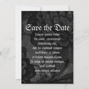 Gotische Spinne auf der Blume Save The Date