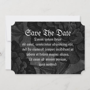 Gotische Spinne auf der Blume Save The Date