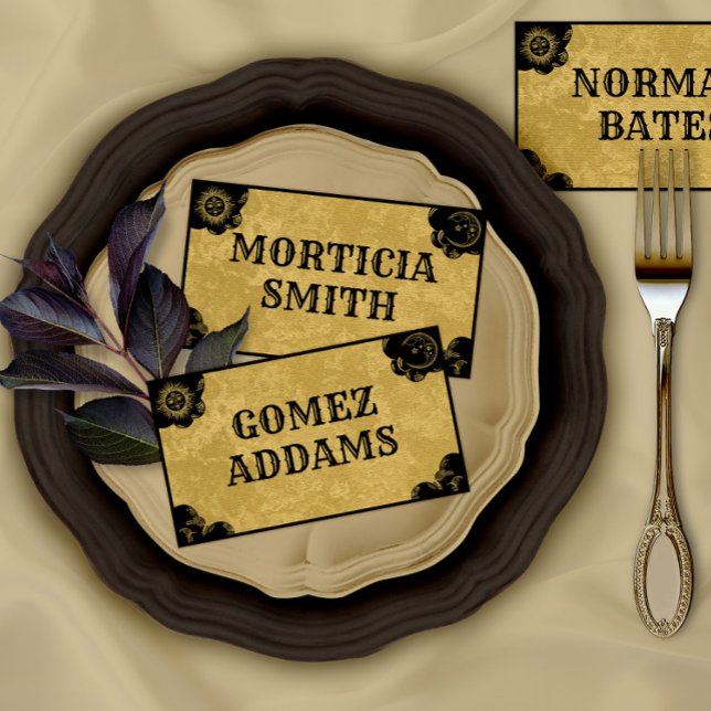 Gotische Spirit-Board-Vintage geflochtene Platzkar Platzkarte (Gothic Spirit Board Wedding Reception Place cards)