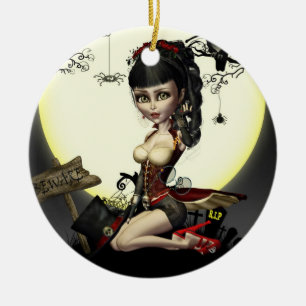 Gotische Steampunk Lolita Kunst-runde Verzierung Keramik Ornament