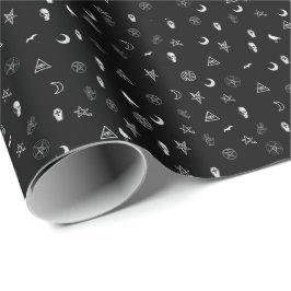 Gotische Symbole Muster Geschenkpapier