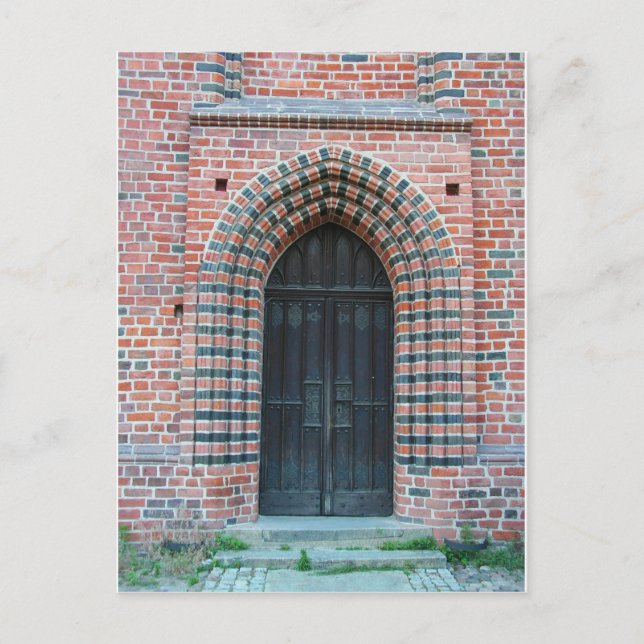 Gotische Tür Postkarte (Vorderseite)