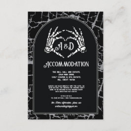 Gotische Unterkunft Hand Hochzeitselettheld Begleitkarte