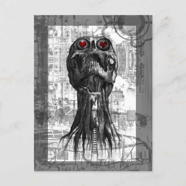 Gotische Valentinstag Postkarte (Vorderseite)