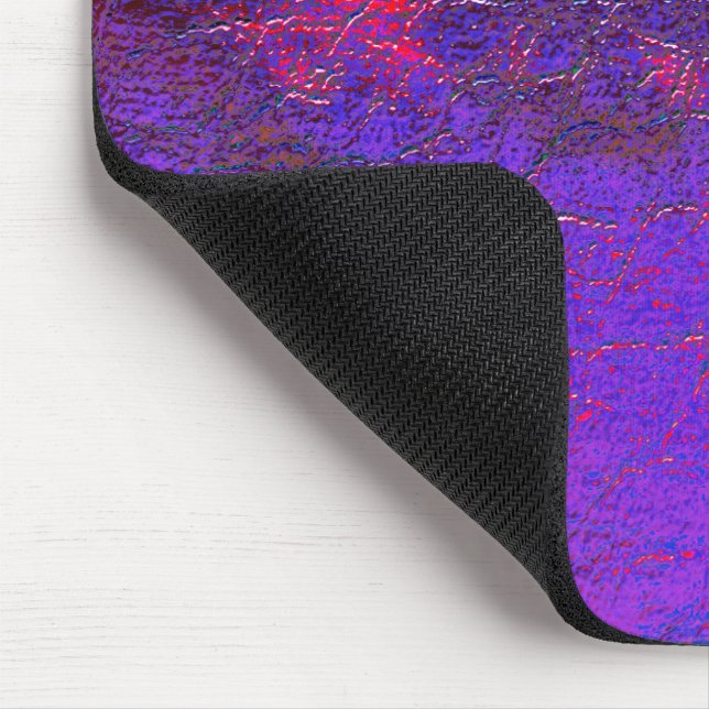 Gotische Veilchen bis rot vergrößertes Leder mit F Mousepad (Ecke)