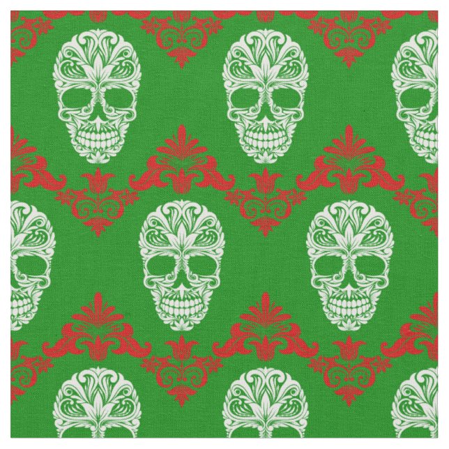 gotische verzierte viktorianische Weihnachtskugeln Stoff (Nahaufnahme)