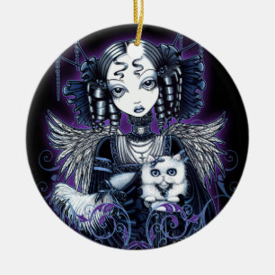 Gotische viktorianische Engels-Verzierung Keramik Ornament