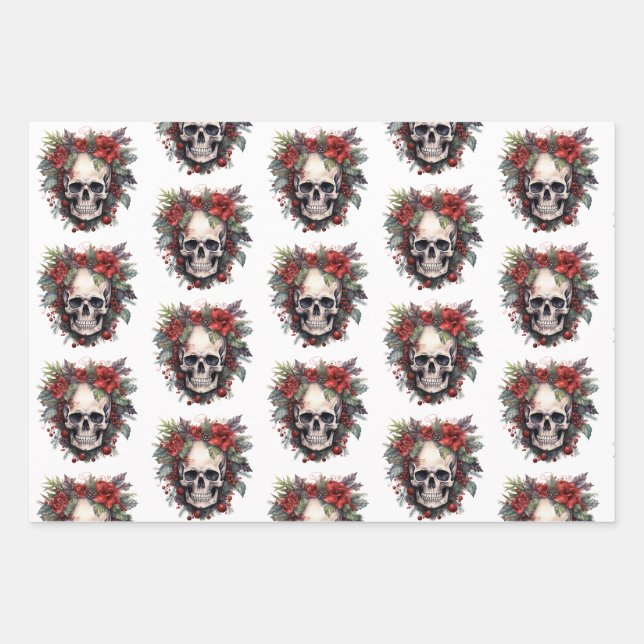 Gotische Weihnachten Geschenkpapier Set (Vorderseite)