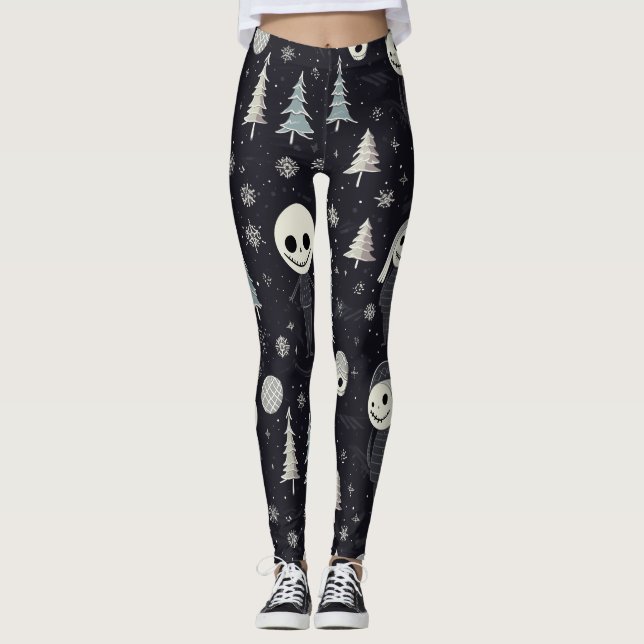 Gotische Weihnachten Leggings (Vorderseite)