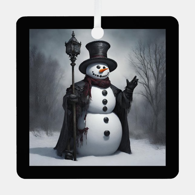 Gotische Weihnachten Ornament Aus Metall (Vorderseite)