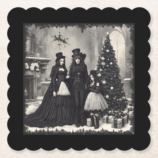 Gotische Weihnachten Untersetzer (Vorderseite)