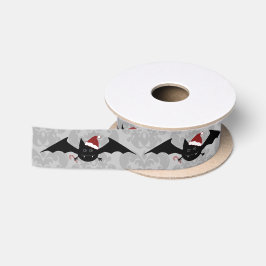 Gotische Weihnachtsbats-Festmuster Satinband